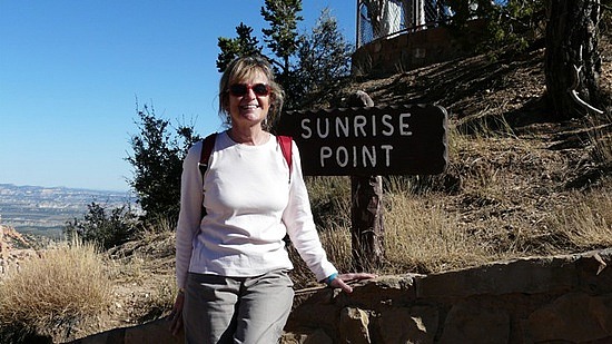 Sally at Sunrise Point, Bryce