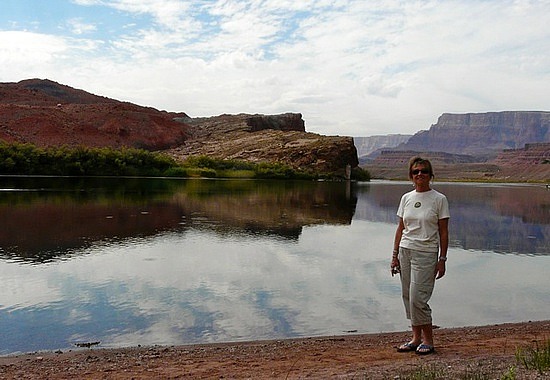 Sally at the Colorado River