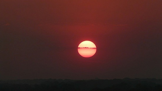 Sunset Over the Mississippi River