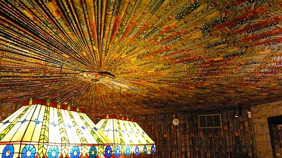 Fabric Ceiling in Pool Room