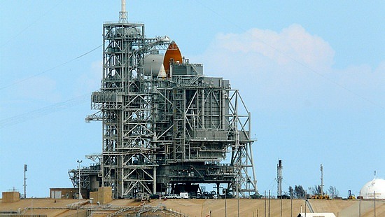 Shuttle on the pad