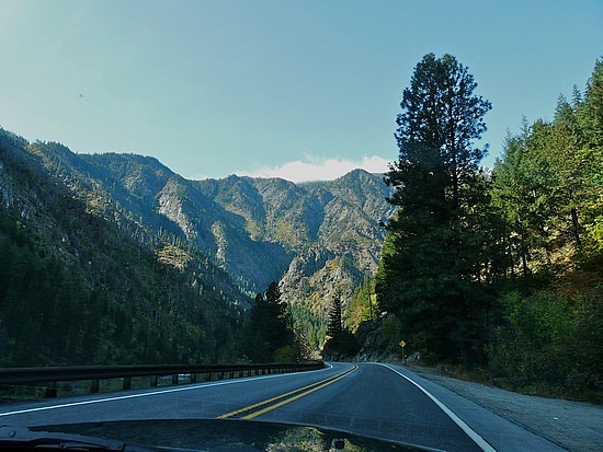 Driving through the Cascades