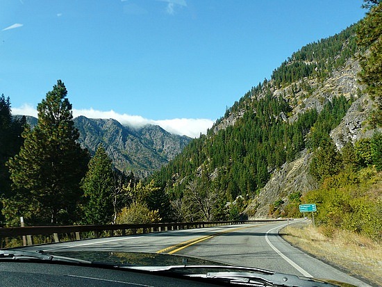 Driving through the Cascades