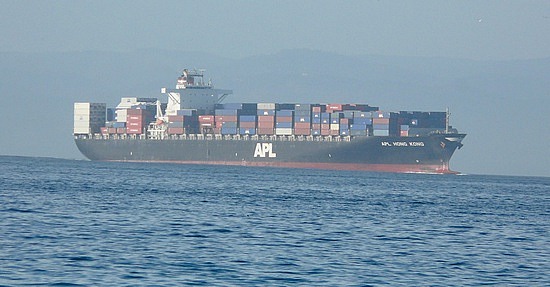 Cargo Ship Arriving in Port Angeles