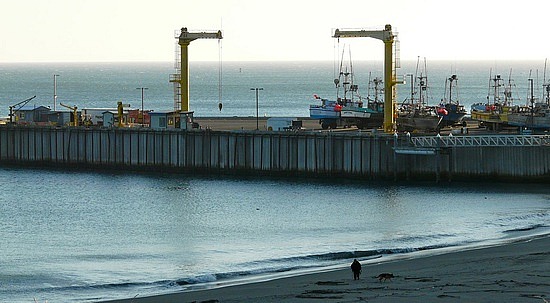 Port Orford dolly dock cranes